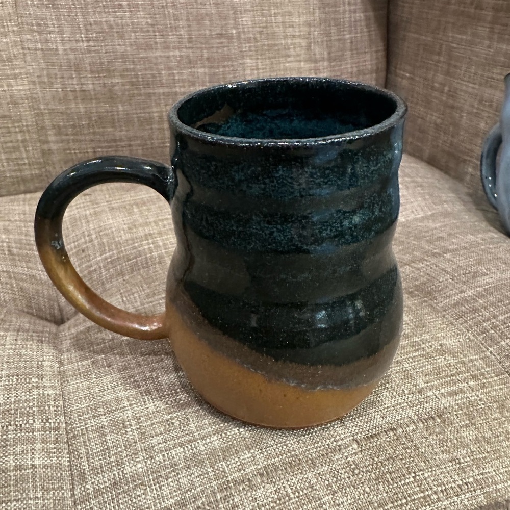 Hand thrown pottery mug new with tags Tucson artist